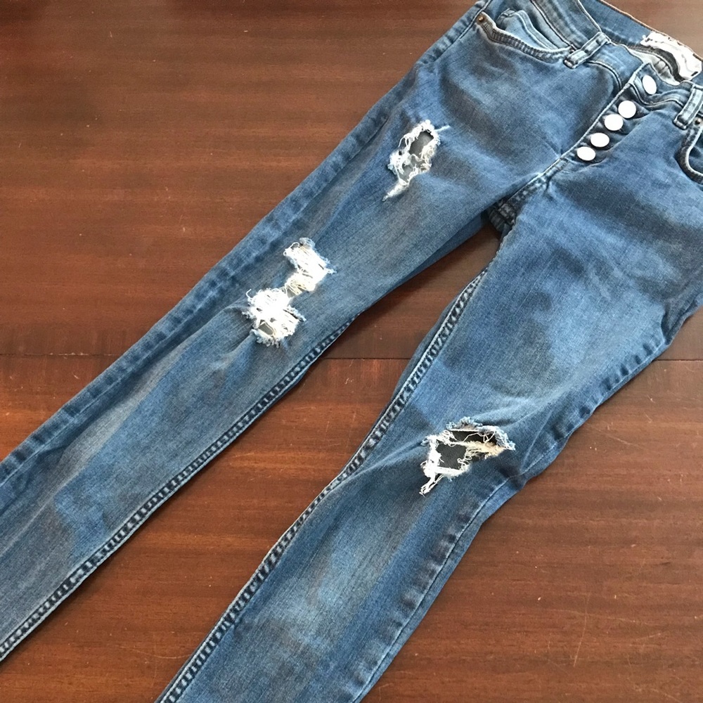 Free people ankle jean cut offs
